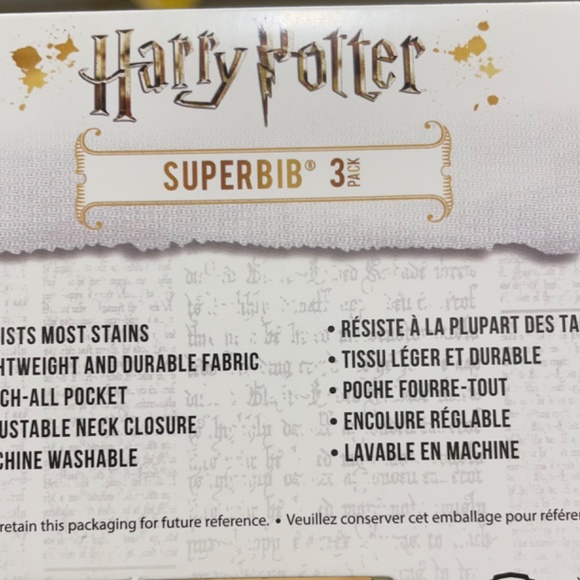 New 6-24m Harry Potter Gryffindor Bumkins waterproof bibs. 3 pack. BNWT. - Picture 7 of 9